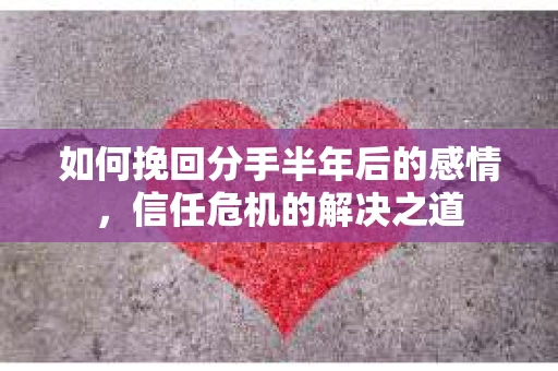 如何挽回分手半年后的感情，信任危机的解决之道