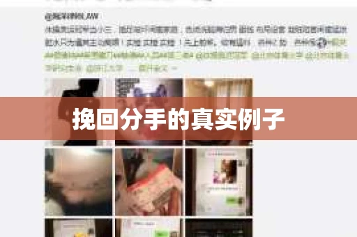 挽回分手的真实例子