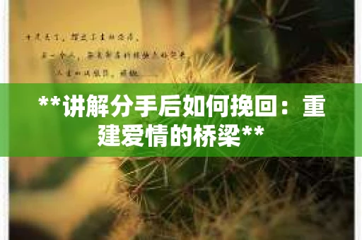**讲解分手后如何挽回：重建爱情的桥梁**