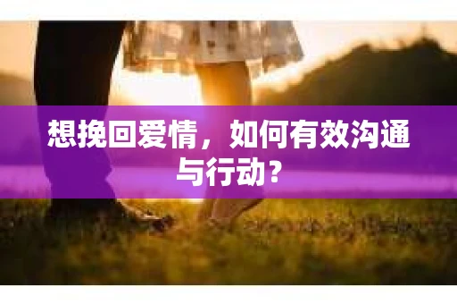 想挽回爱情，如何有效沟通与行动？