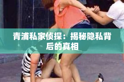 青浦私家侦探：揭秘隐私背后的真相
