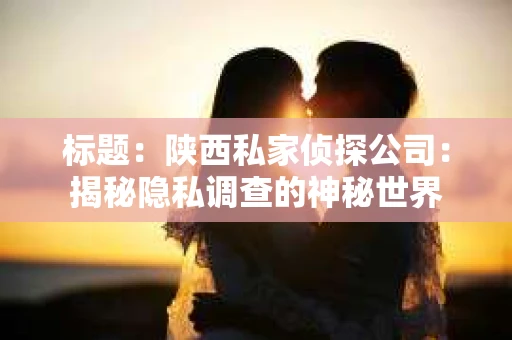 标题：陕西私家侦探公司：揭秘隐私调查的神秘世界