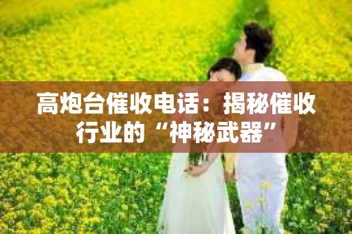 高炮台催收电话：揭秘催收行业的“神秘武器”