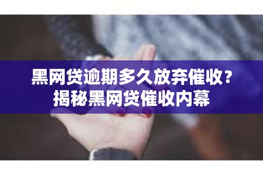黑网贷逾期多久放弃催收？揭秘黑网贷催收内幕