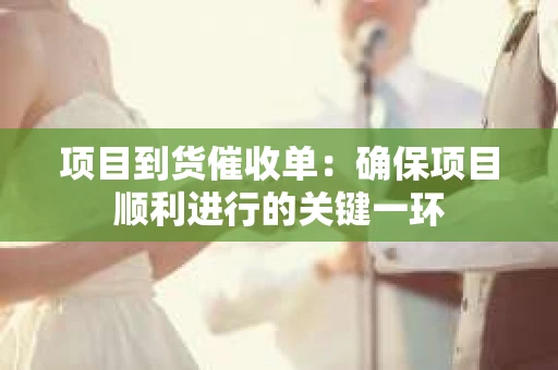 项目到货催收单：确保项目顺利进行的关键一环