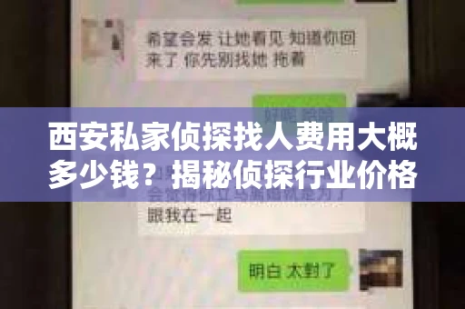 西安私家侦探找人费用大概多少钱？揭秘侦探行业价格之谜