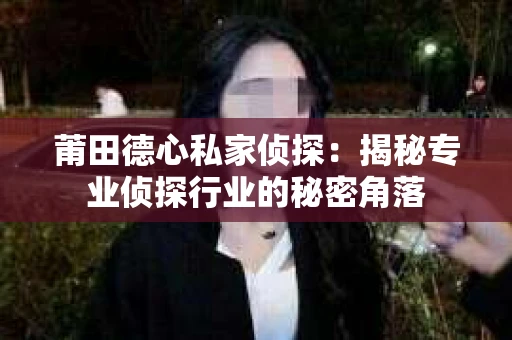 莆田德心私家侦探：揭秘专业侦探行业的秘密角落