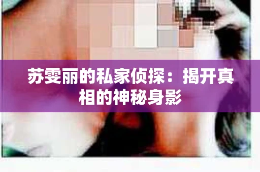 苏雯丽的私家侦探：揭开真相的神秘身影