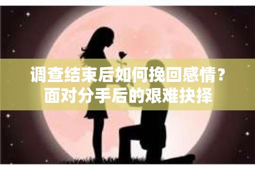 调查结束后如何挽回感情?面对分手后的艰难抉择 调查结束后如何挽回感情?面对分手后的艰难抉择