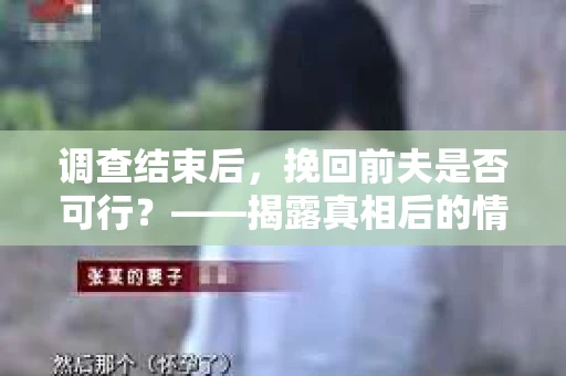调查结束后，挽回前夫是否可行？——揭露真相后的情感疗愈与人生决策